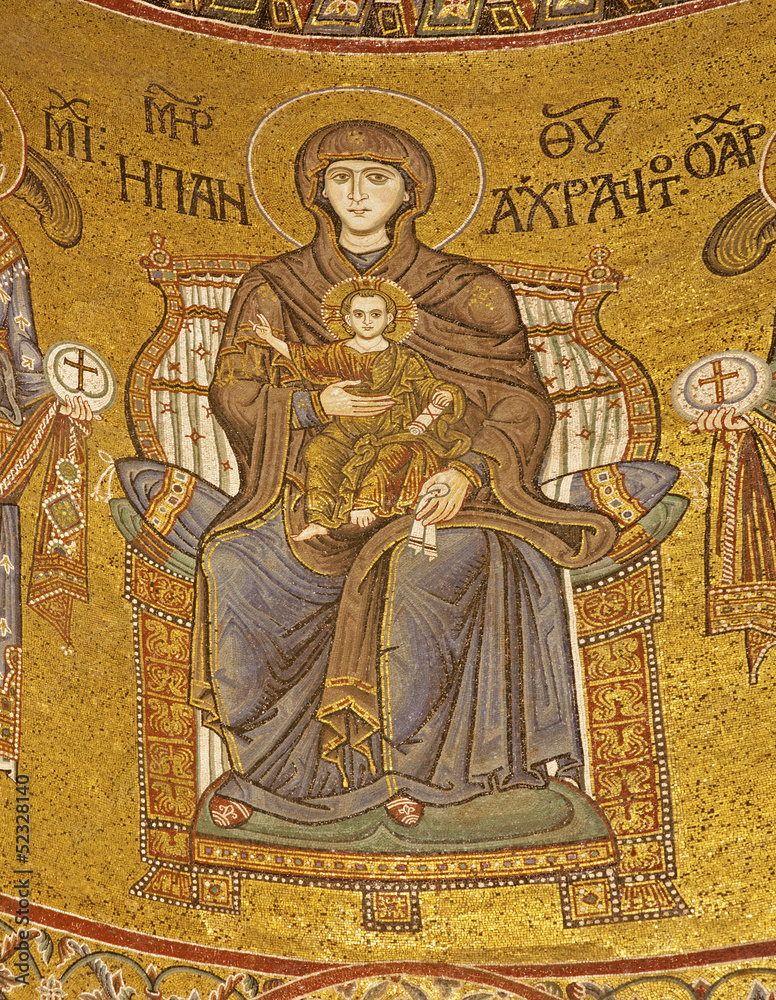 Palermo - Madonna on throne - Monreale cathedral