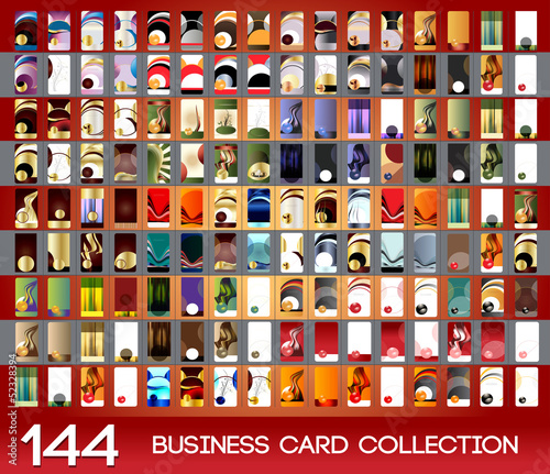 Vertical business cards collection