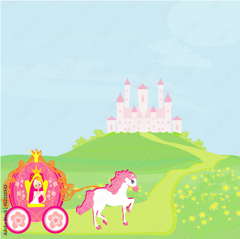 Fototapeta premium Princess in carriage