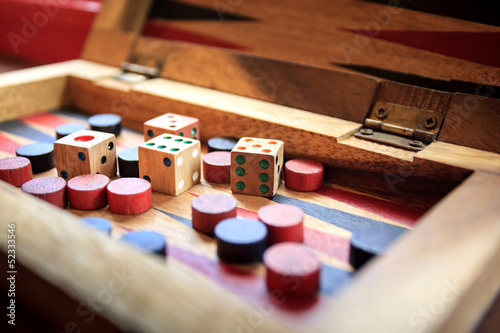 dice with red and black dots