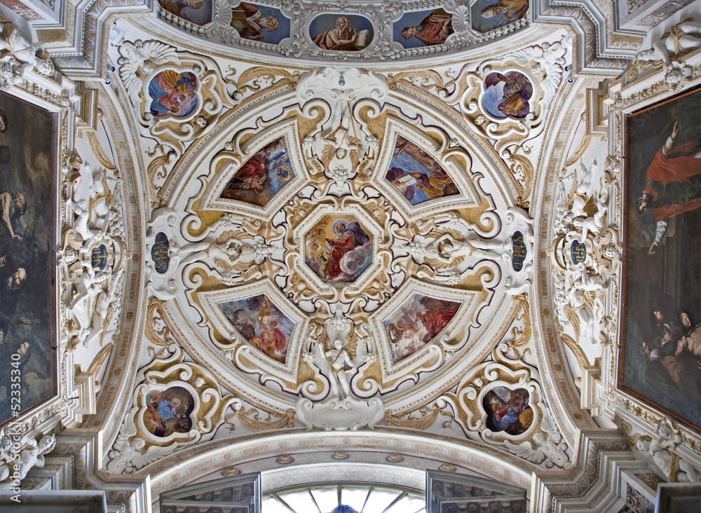 Palermo - Side cupola in church La chiesa del Gesu