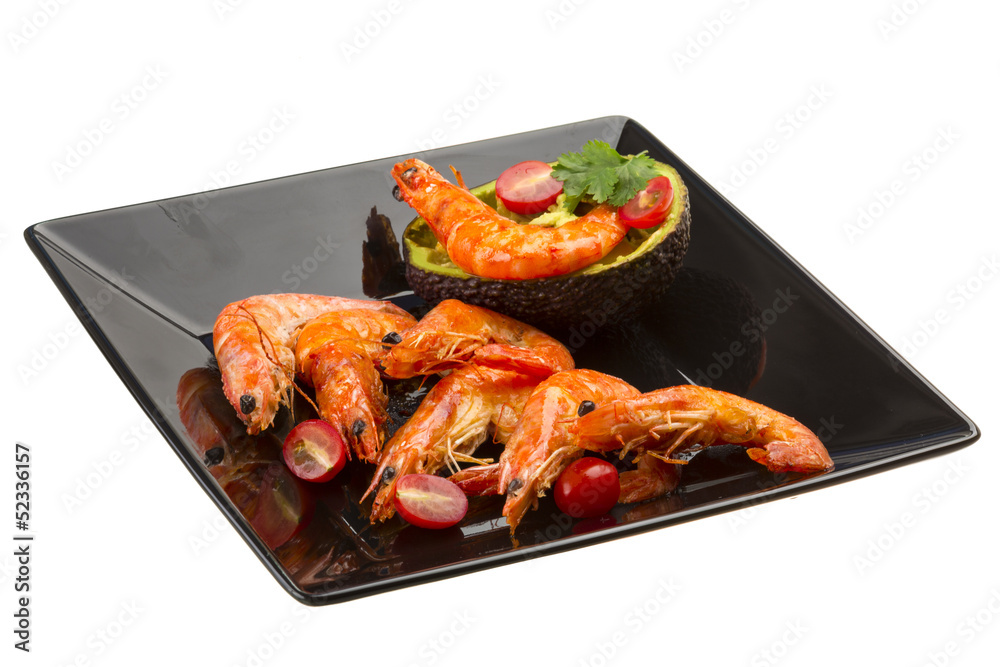 Shrimps and Avocado