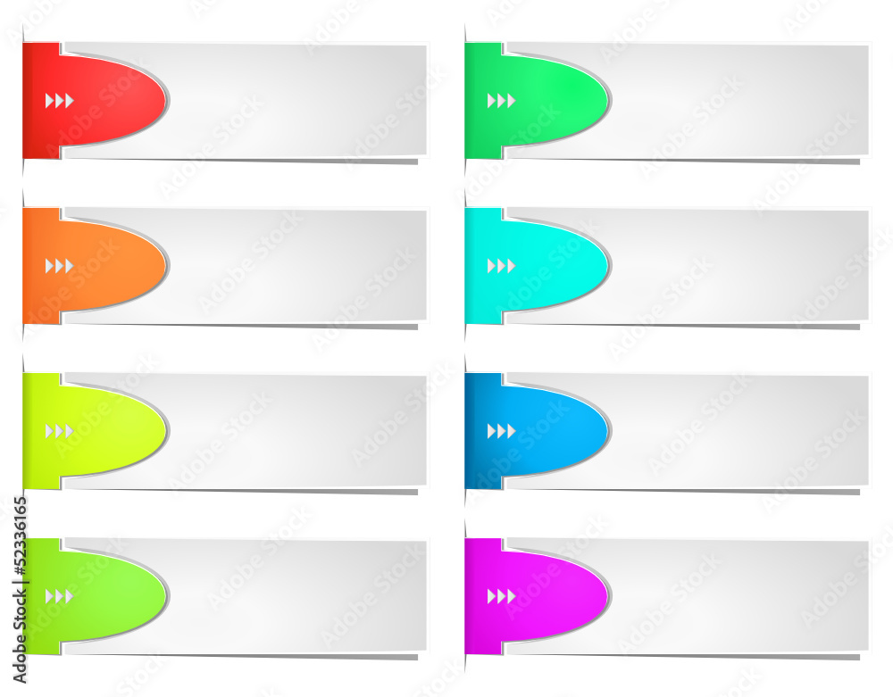 Obraz premium Colorful options banner template