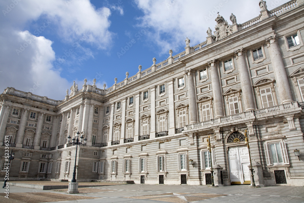Madrid - North - east facade of Palacio Real or Royal palace