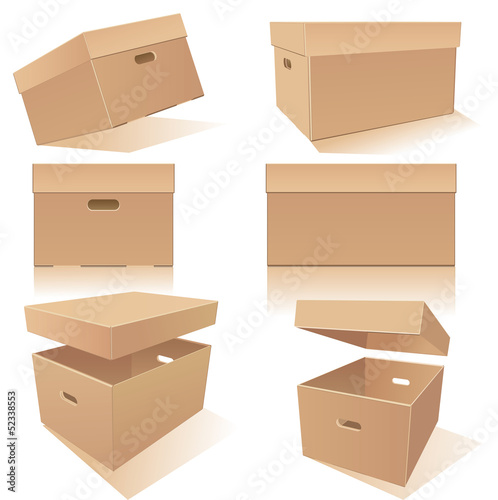 Boxes with handles and lids photo
