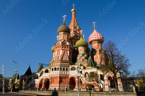 Saint Basil Cathedral in Moscow on the Red Square