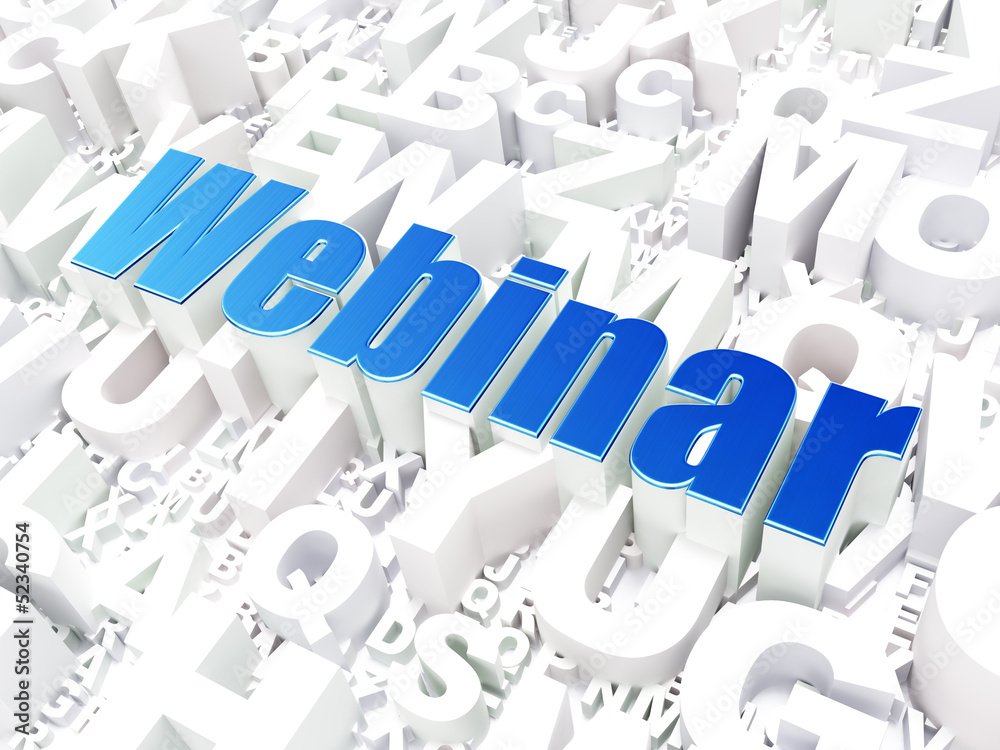 Education concept: Webinar on alphabet background Education concept: Webinar on alphabet background