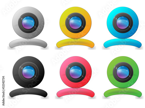 colorful webcam vectors collection