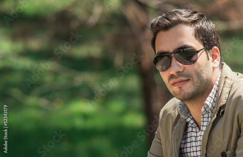 Close up handsome man