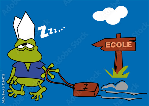 lézard,margouillat,classe,chemin,écolier,personnage,mascotte