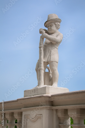 Marble Statue at Castle Belvedere  Vienna 