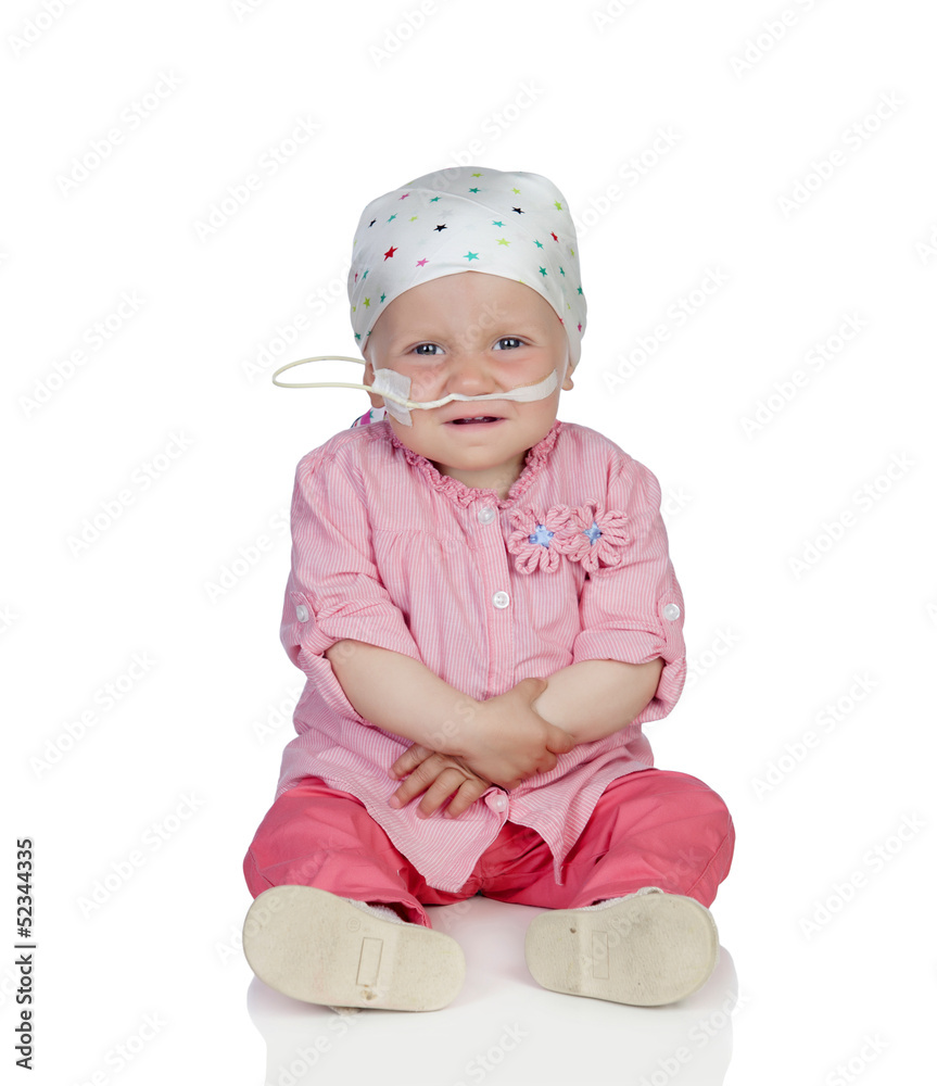 Adorable baby with a headscarf beating the disease Adorable baby with a headscarf beating the disease