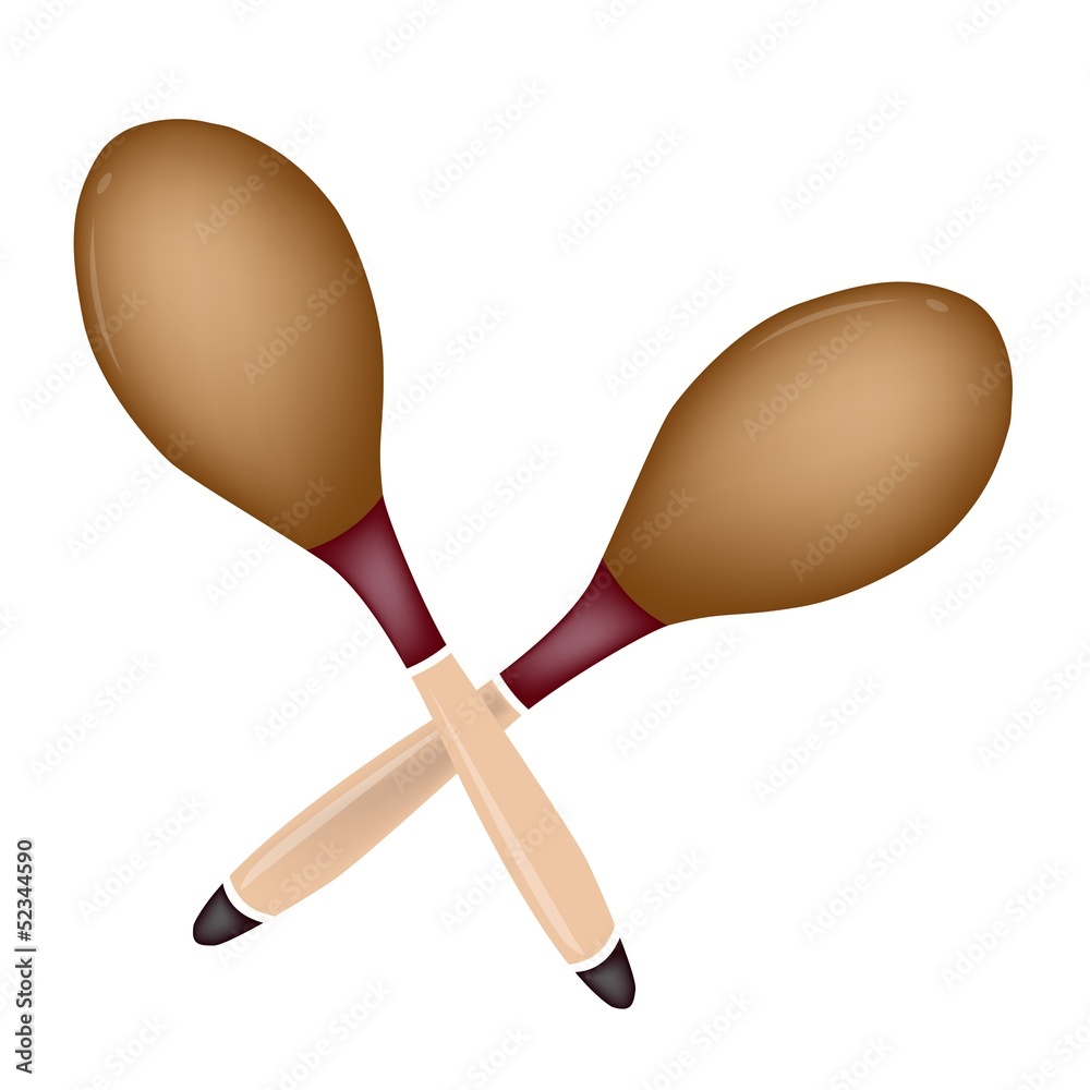 Two Beautiful Maracas on A White Background Two Beautiful Maracas on A White Background
