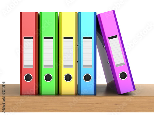 multicolored ring binders