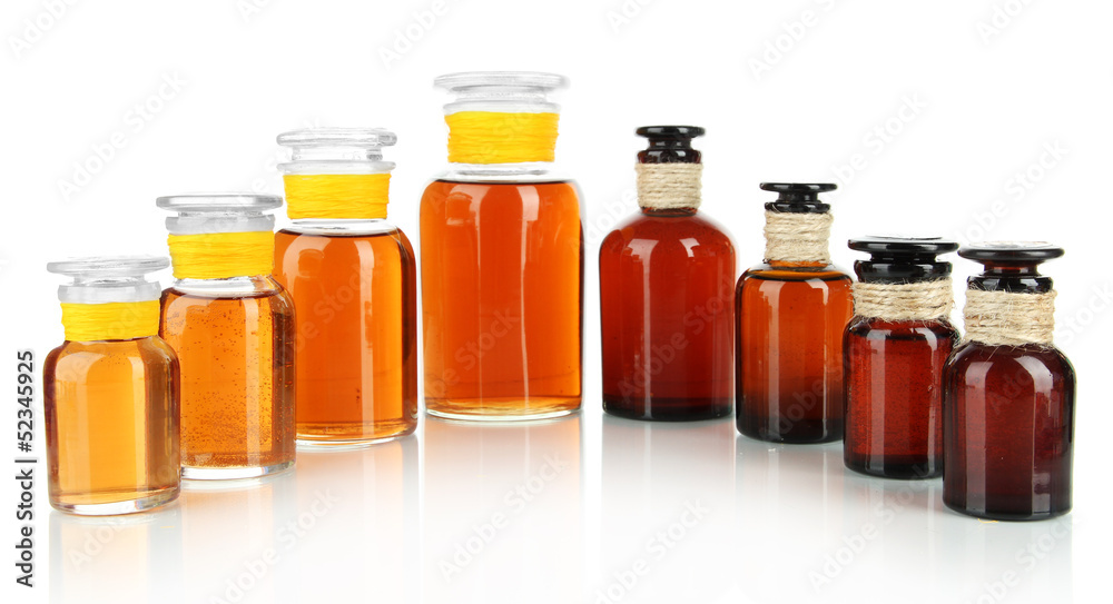 Medicine bottles isolated on white Medicine bottles isolated on white
