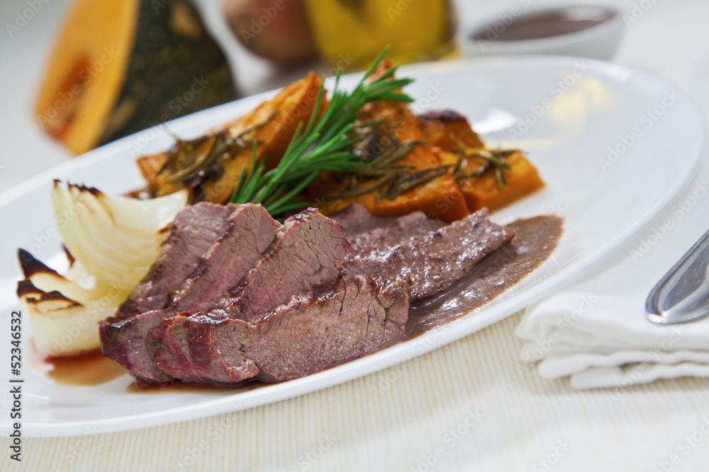 Picanha Steak with roasted veggies