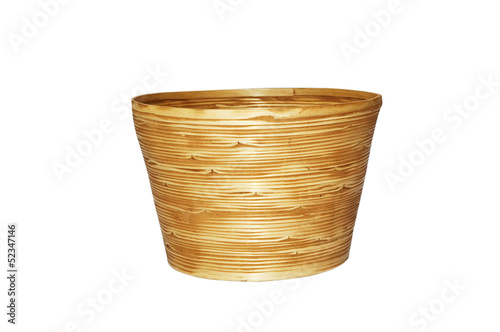 Bamboo basket isolated