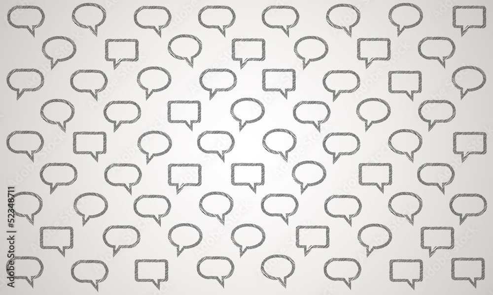 Primed text bubbles background Primed text bubbles background