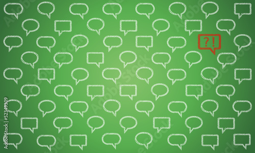 Primed text bubbles background