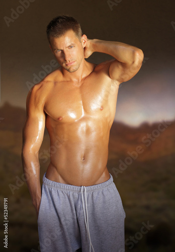 Young muscular male model