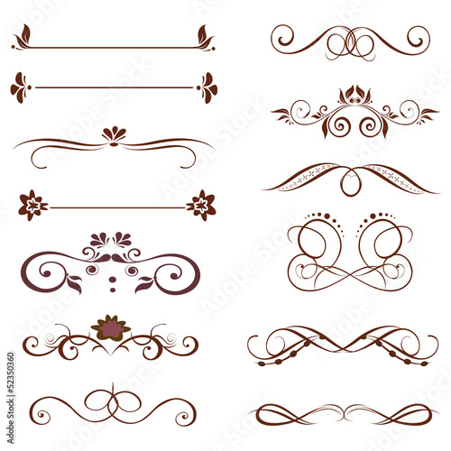 vector set :calligraphic design elements