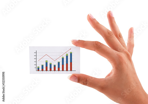 profits card in hand a woman