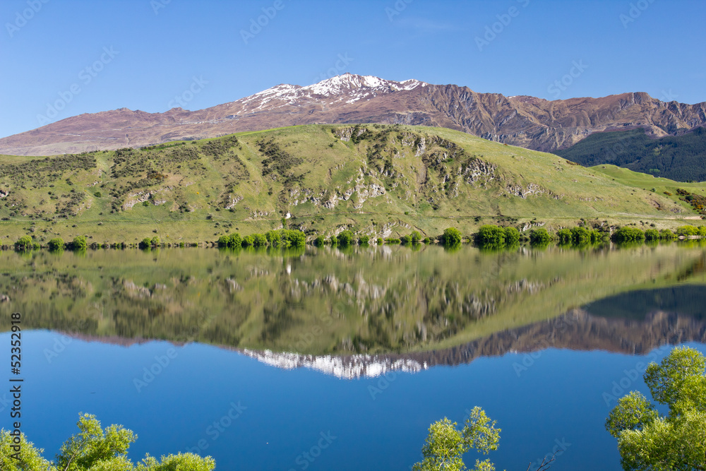 Neuseeland, Lake Hayes mit Coronet Peak