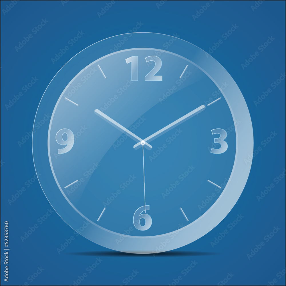Glass mechanical clock Glass mechanical clock
