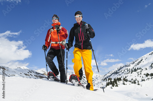 beim Schneeschuhwandern