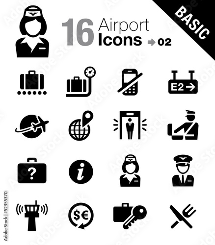 Basic - Airport and Travel icons