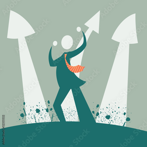 Vector arrow growth concept