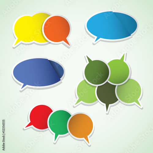 Colorful Labels, Tags, Speech Bubbles