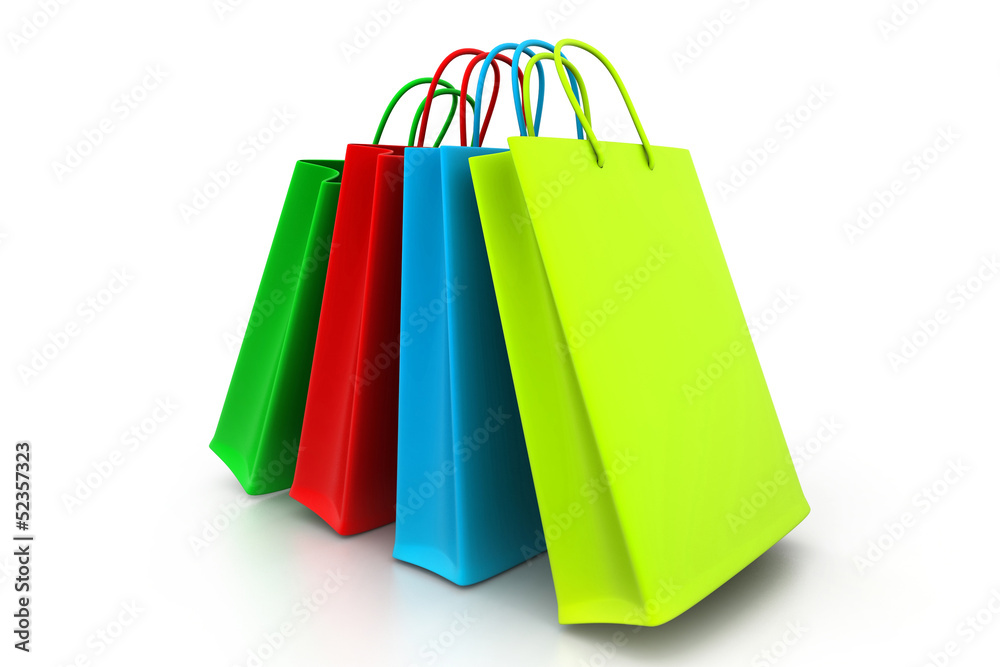 Colorful shopping bags.