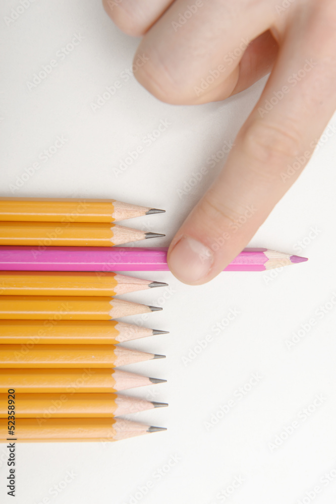 Obraz premium Take the pink pencil