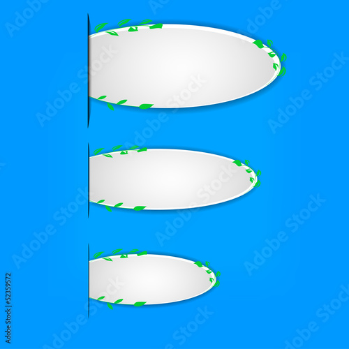 Vector banners on a blue background