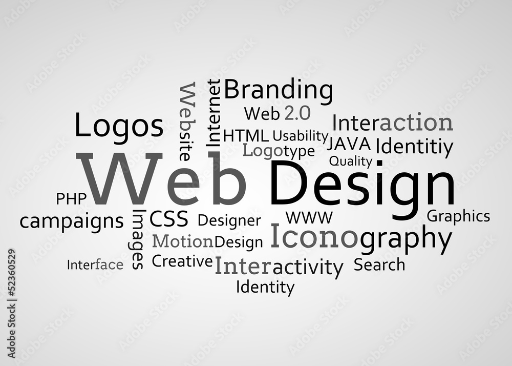 Group of web design terms Group of web design terms