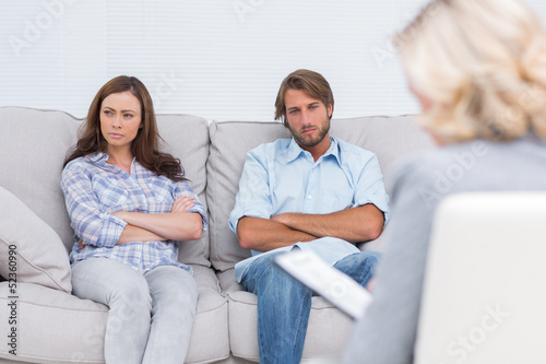 Young couple going through therapy