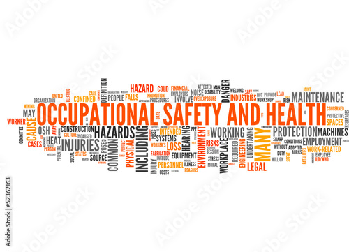 Occupational safety and health (tag cloud)