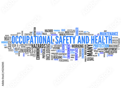 Occupational safety and health (tag cloud)