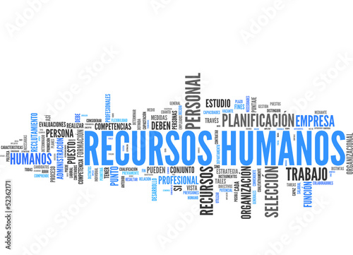Recursos humanos (tag cloud español) photo