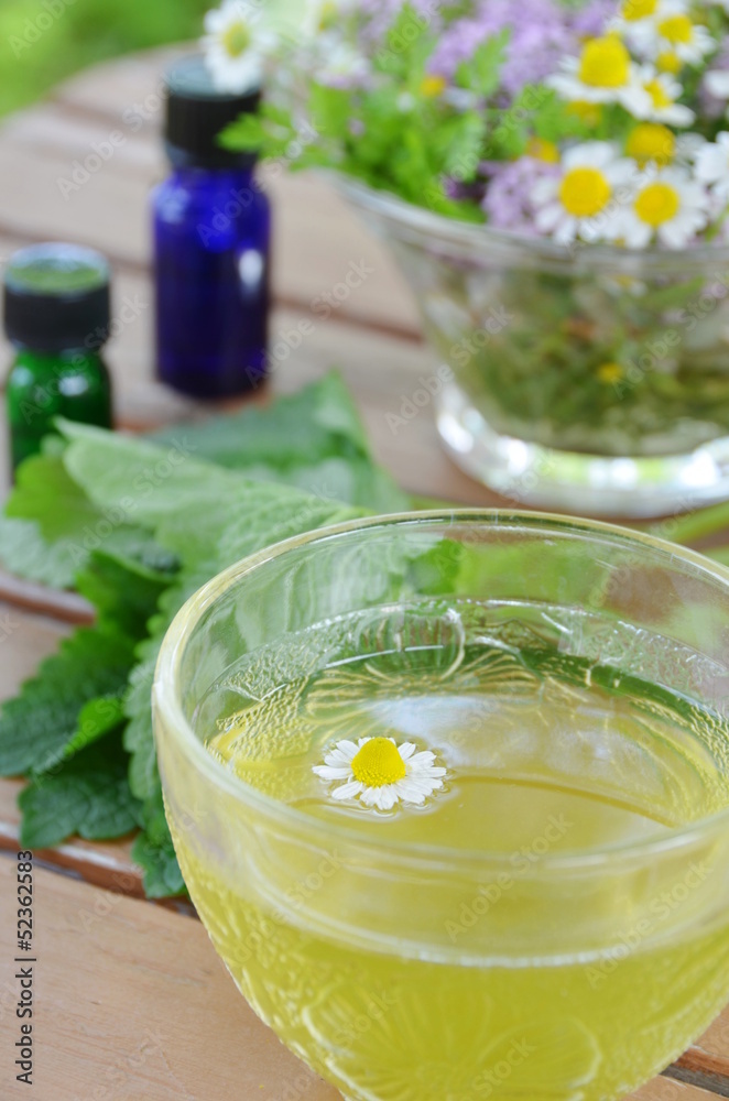 tea with essential oil