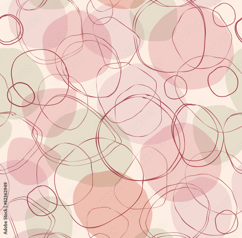 Abstract grunge seamless pattern with circles