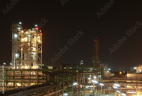 Night scene of Chemical industrial