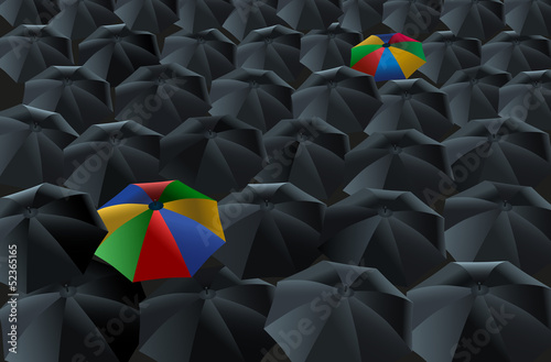 Umbrellas - Rainy Day ( Regenschirme - verregneter Tag )