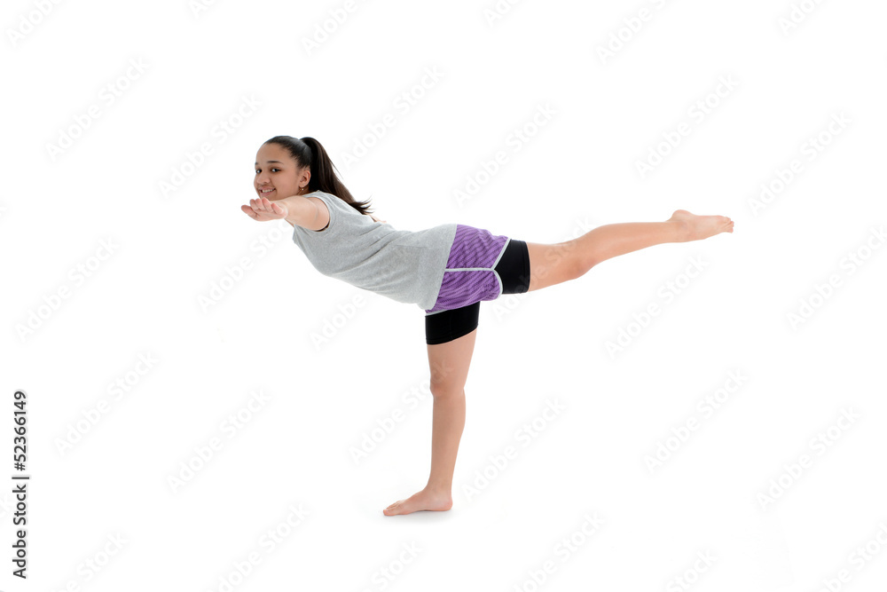 Girl in Yoga Pose Girl in Yoga Pose
