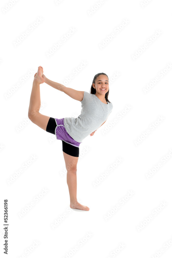 Girl in Yoga Pose Girl in Yoga Pose