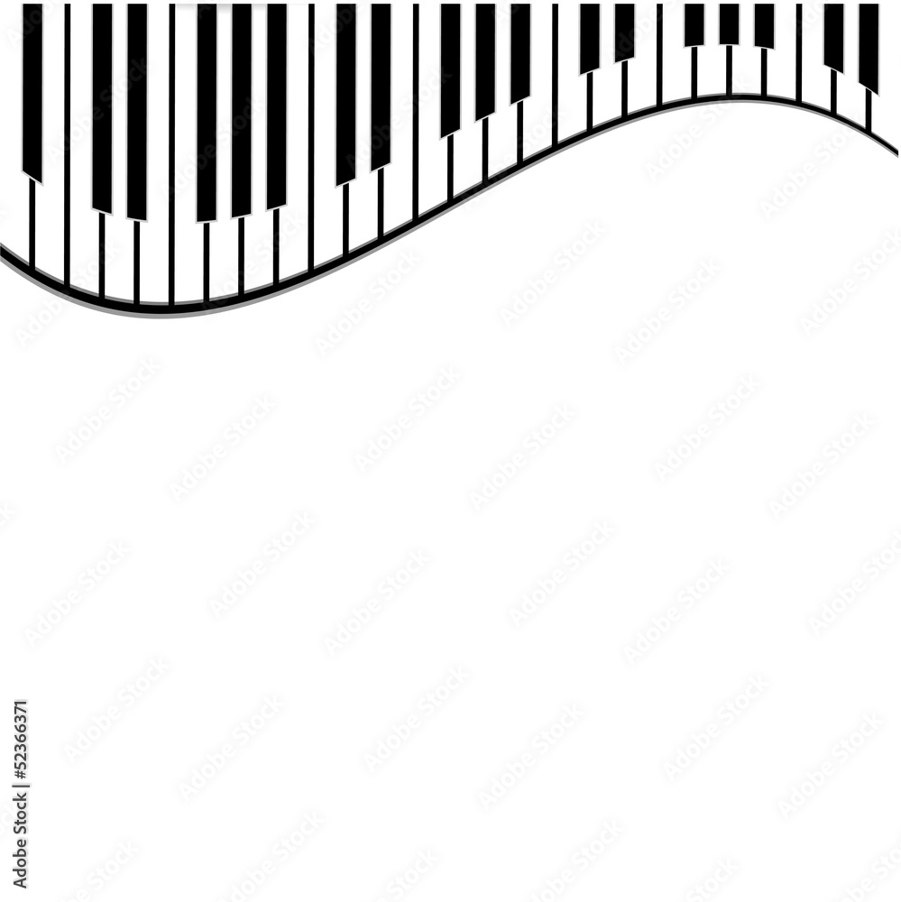 piano keys on a white background piano keys on a white background