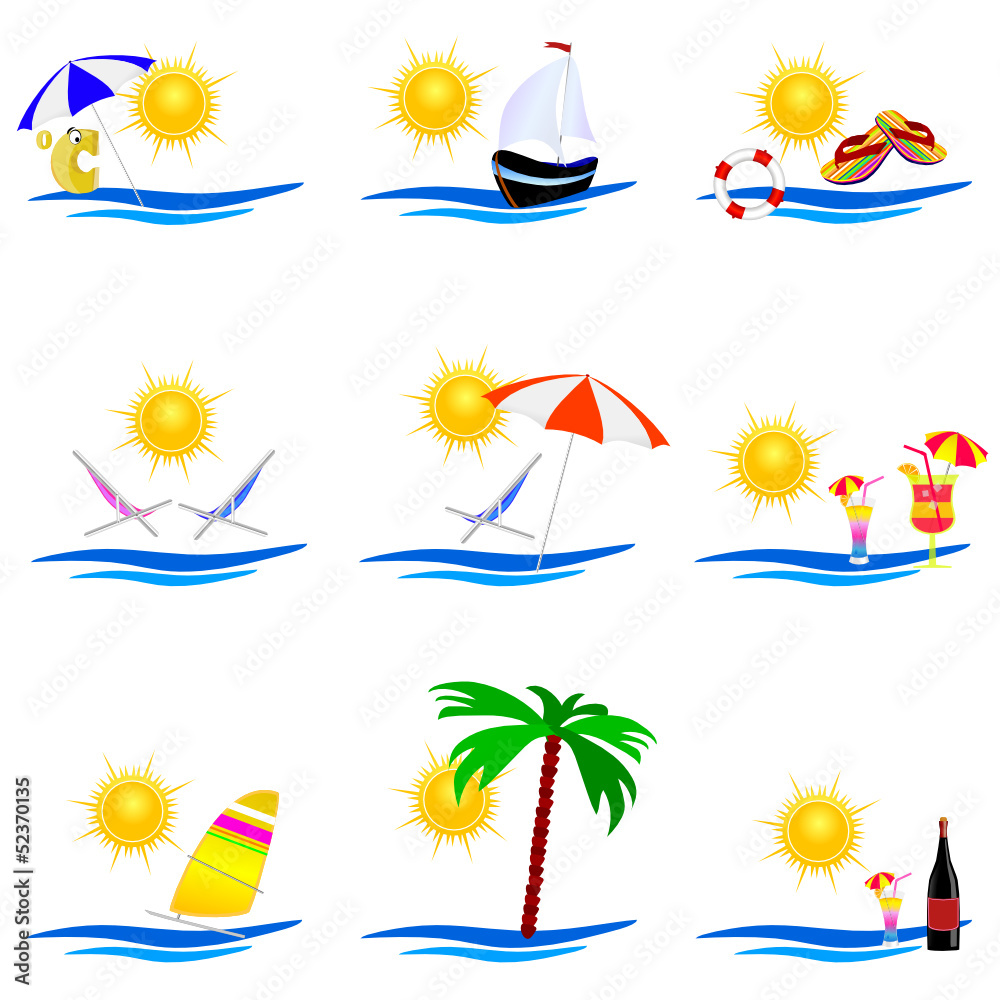 Obraz premium beauty summer icon vector illustration