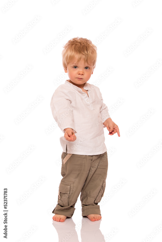 Full length portrait of a young boy Full length portrait of a young boy