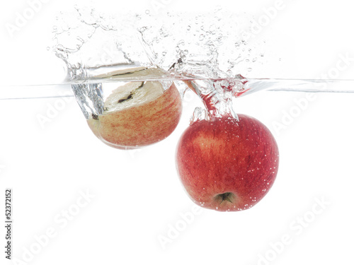 Red apple splash